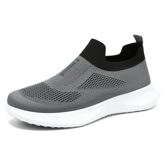 Damen nan leichter Strick-Slip-On Sneaker mit sockenähnlichem Schaft, elastischem Einstieg und ergonomischer Memory-Plateausohle EB