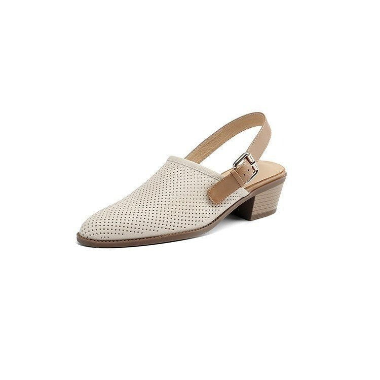 Damen Halbschuhe mit geschlossener Schuhspitze und verstellbarem Riemen EB
