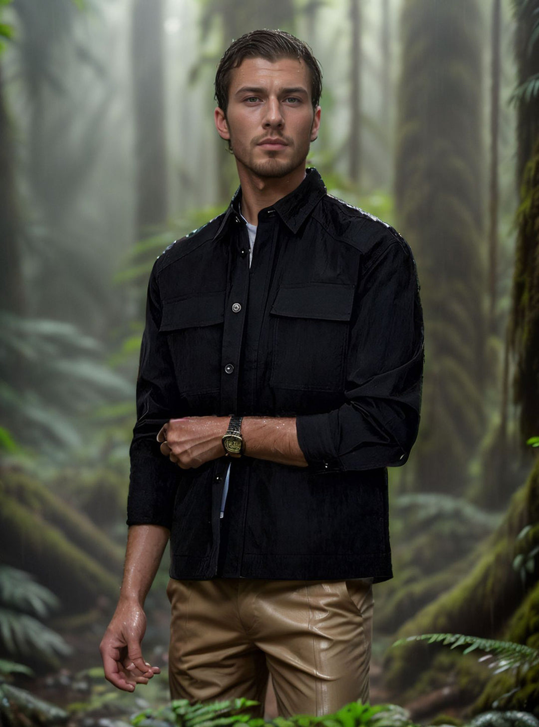 Herren lässige Sommerjacke mit Windschutz EB