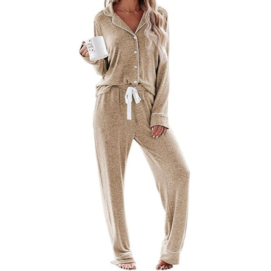 Damen Schlafanzug-Set aus weichem, atmungsaktivem Material EB