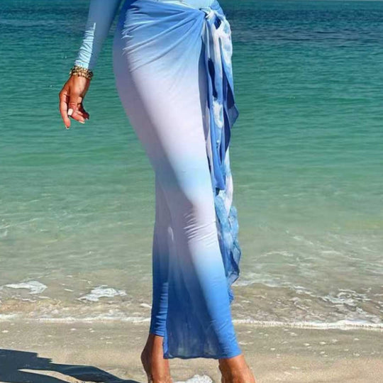 Damen Langärmliger Surfsuit mit Wickelrock EB