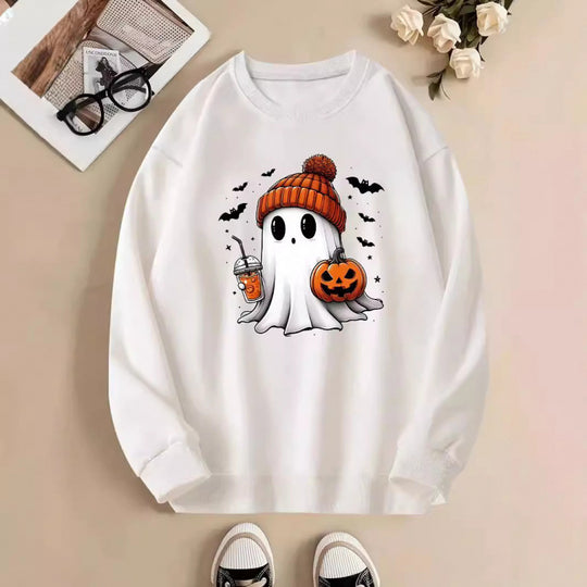 Damen Sweatshirt mit Halloween-Motiv EB