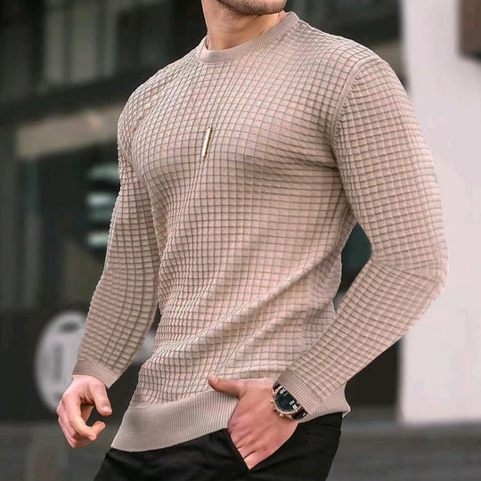 Herren Strickpullover mit strukturiertem Muster EB