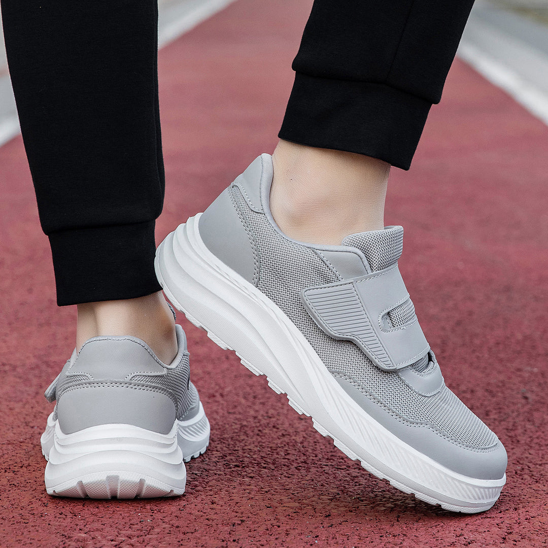 Damen komfortable Slip-On Sneakers mit elastischem Klettverschluss EB