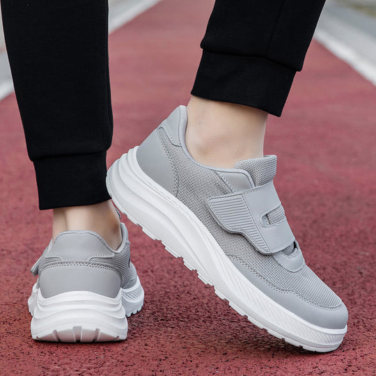 Damen komfortable Slip-On Sneakers mit elastischem Klettverschluss EB