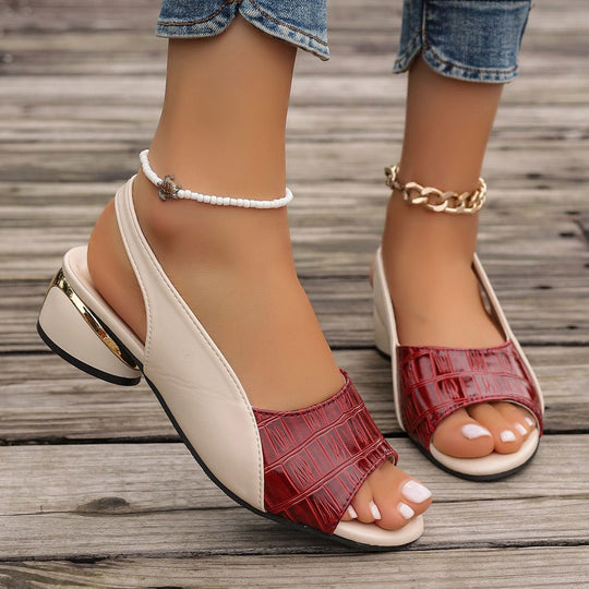 Damen Slingback-Sandalen mit elegantem Netzdesign und verstellbarem Riemen EB