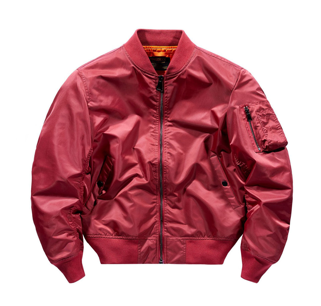 Herren Flieger-Bomberjacke aus technischem Nylon mit Rippbündchen und Ärmeltasche EB