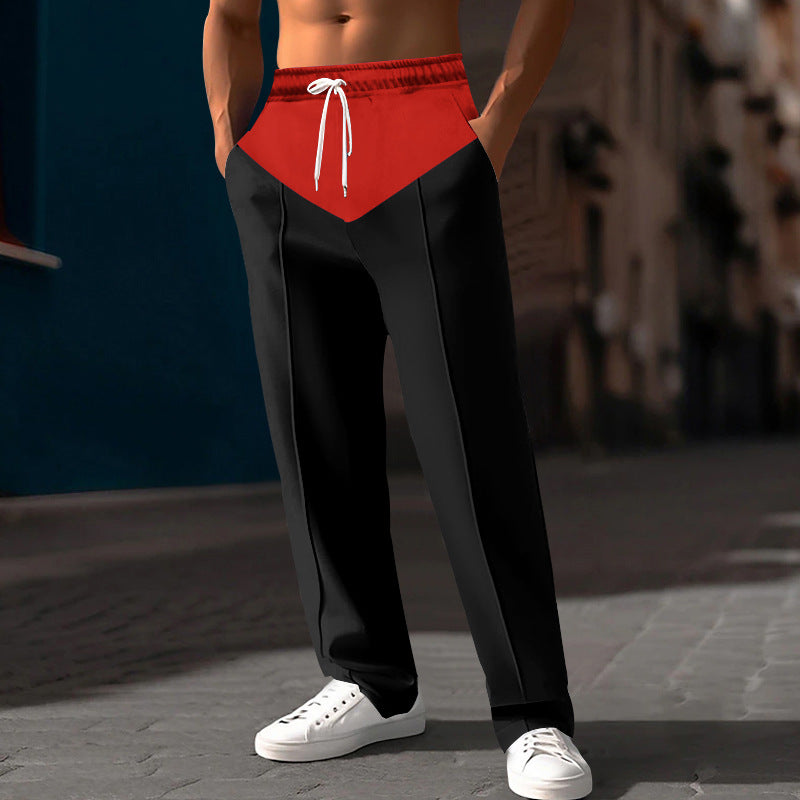 Herren Sportliche Freizeithose mit elastischem Bund und seitlichen Kontrasteinsätzen EB