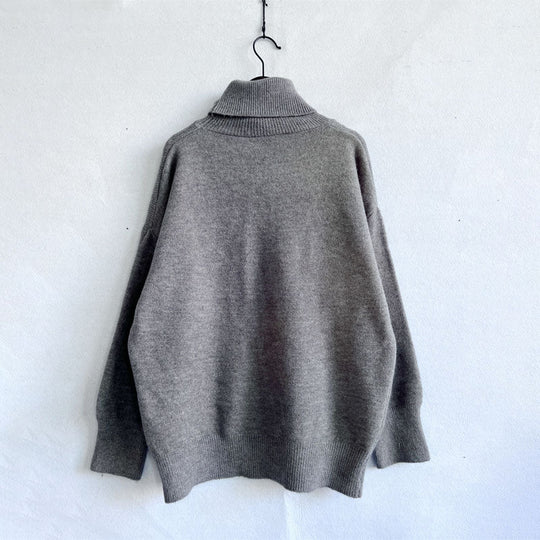 EB | Einfarbiger Warmer Strickpullover Für Alltag