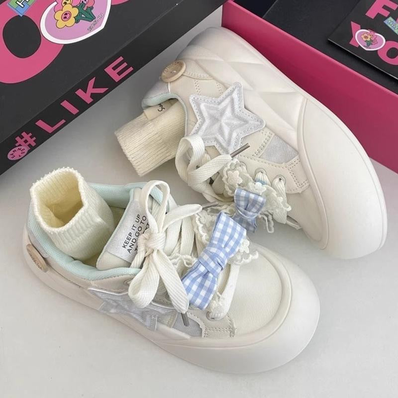 Damen Sneakers aus hochwertigem Leder mit modischem Socken-Design von EB
