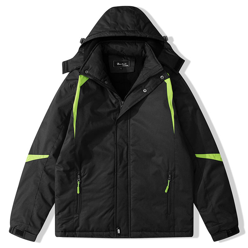 Damen isolierte Outdoor-Jacke mit verstellbarer Kapuze EB