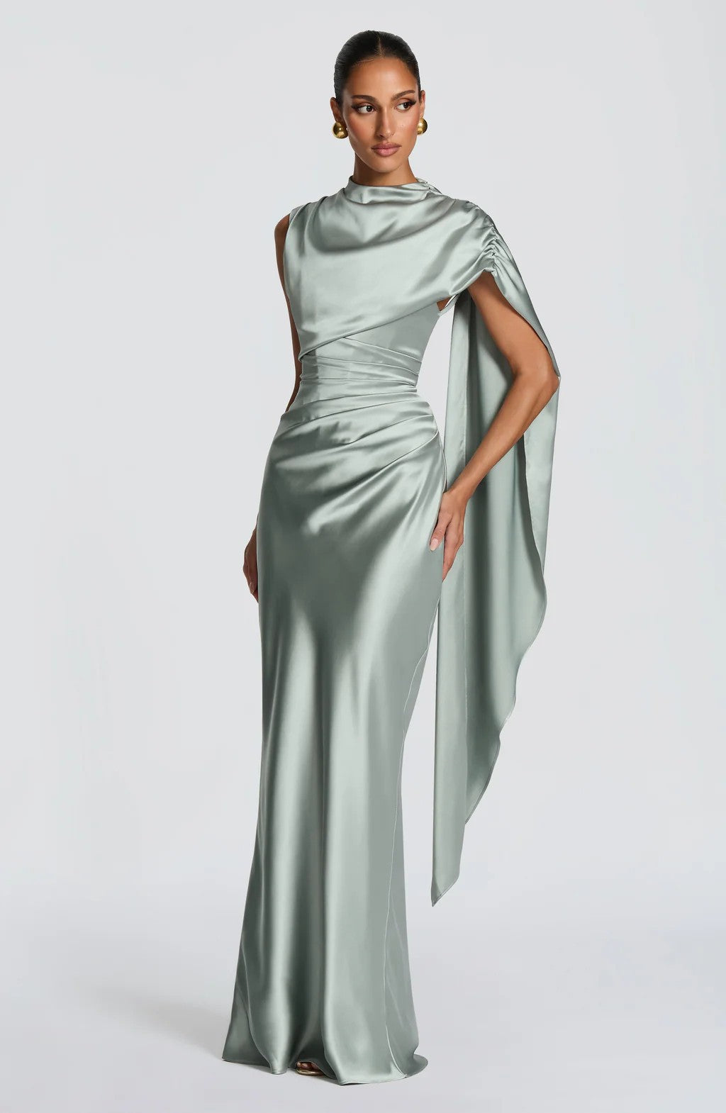 Damen Langarm Abendkleid EB
