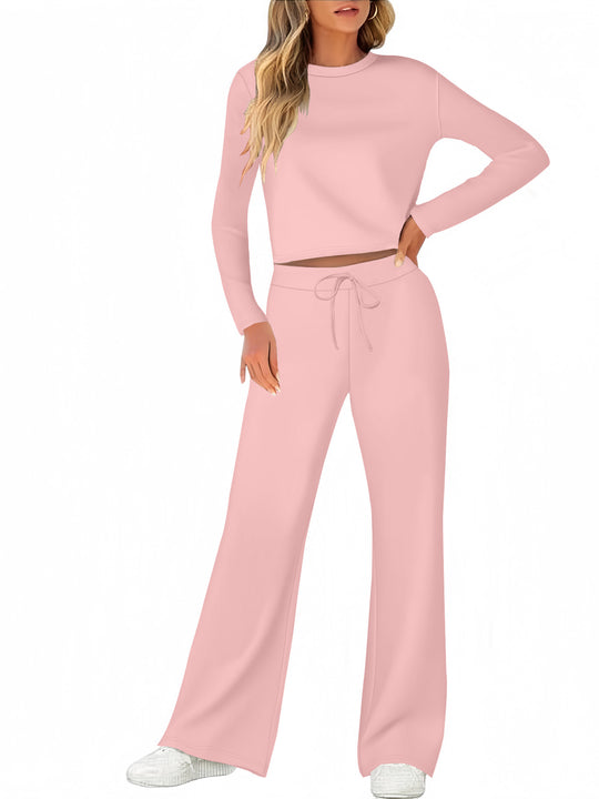 Damen Bequemes Lounge-Set mit weitem Schnitt und langem Arm EB