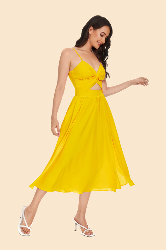 Damen Zweiteiler Ensemble mit elegantem knotenfreier Bluse und fließendem Rock mit Schlitz EB