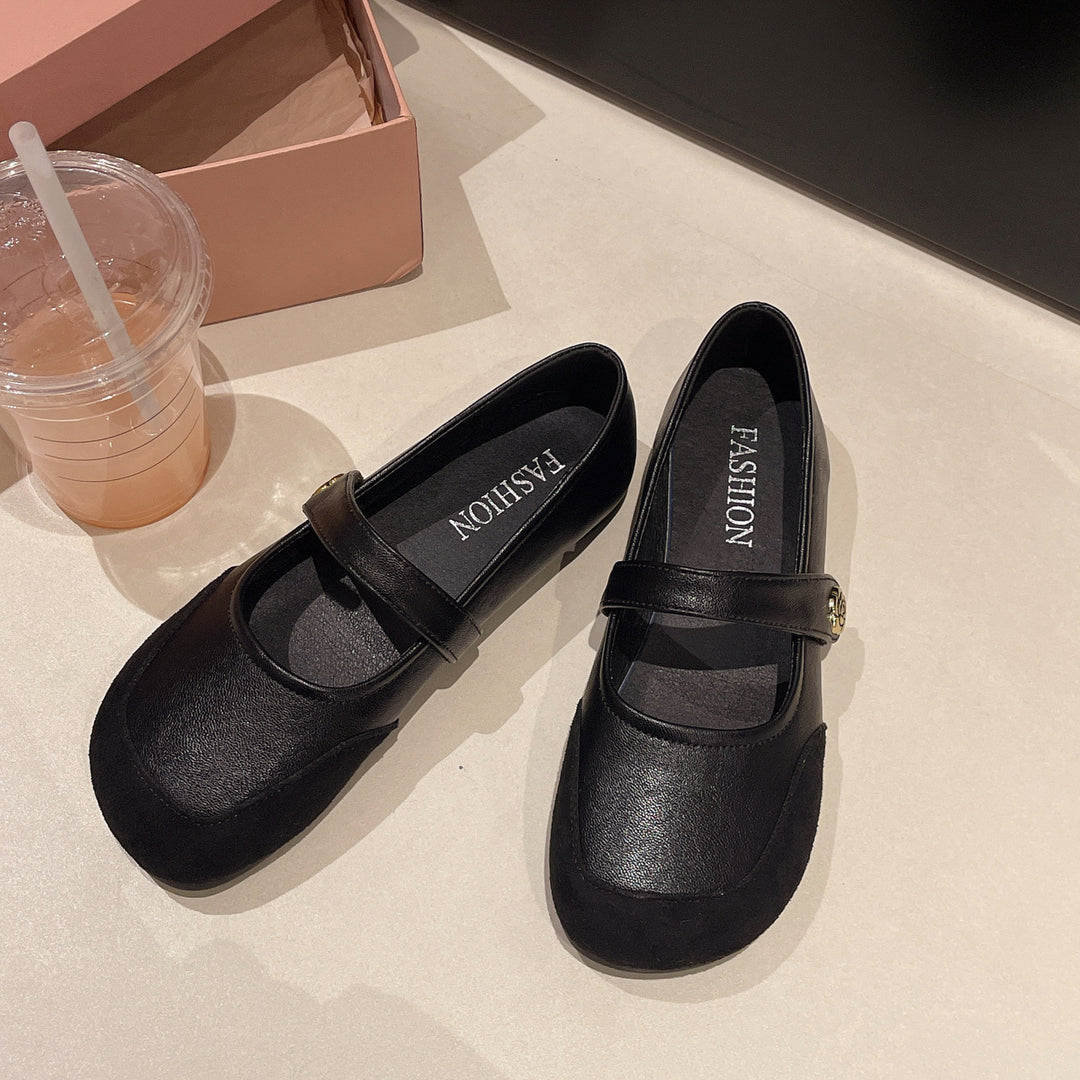Damen elegante Ballerinas mit dekorativem Riemchen und hochwertiger Sohle EB