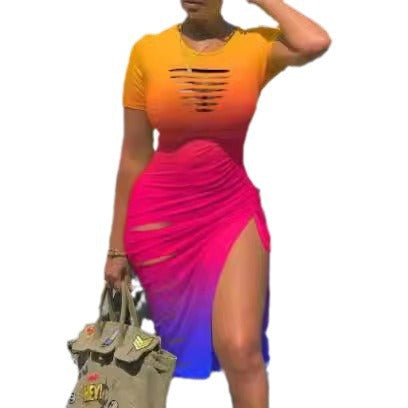 Damen Figurumspielendes Mini-Kleid mit Cut-Outs und seitlichen Schlitzen EB