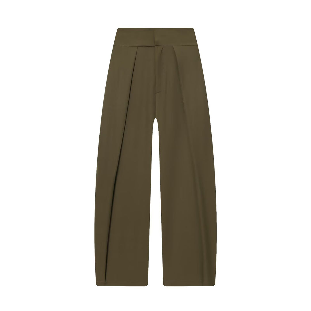 Damen elegante weite Hose mit feinen Falten EB