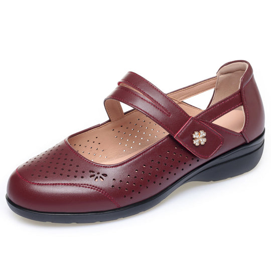 Damen Komfortable Ballerinas mit atmungsaktivem Design und praktischem Riemen EB