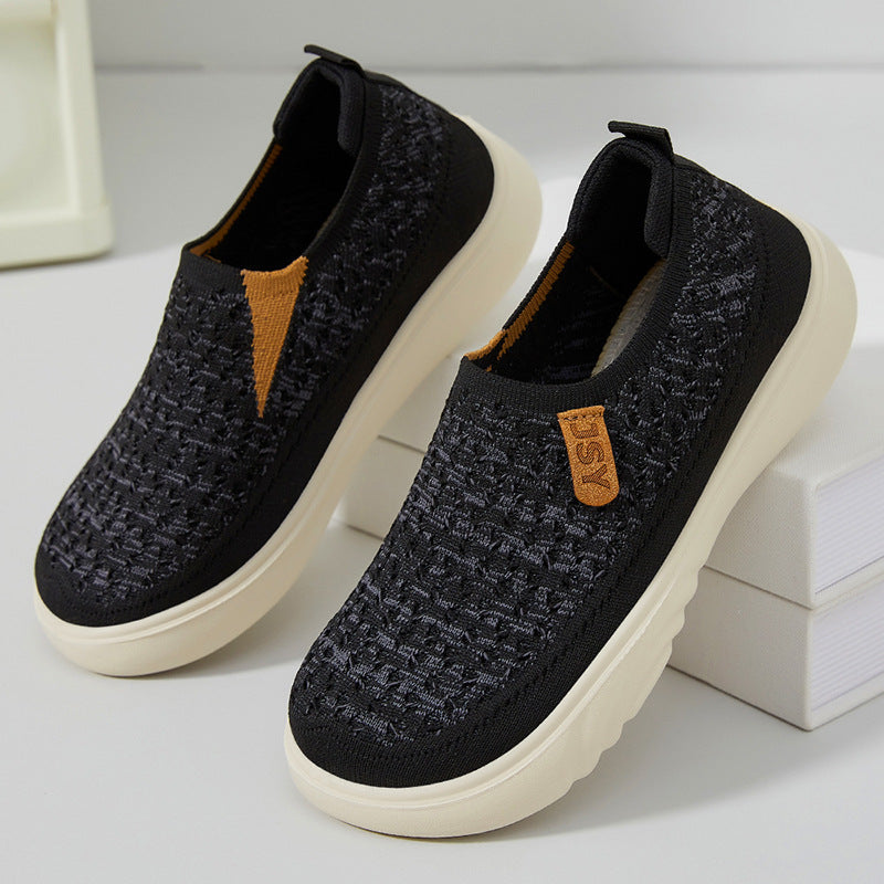Damen Bequeme Slip-On Freizeitschuhe EB
