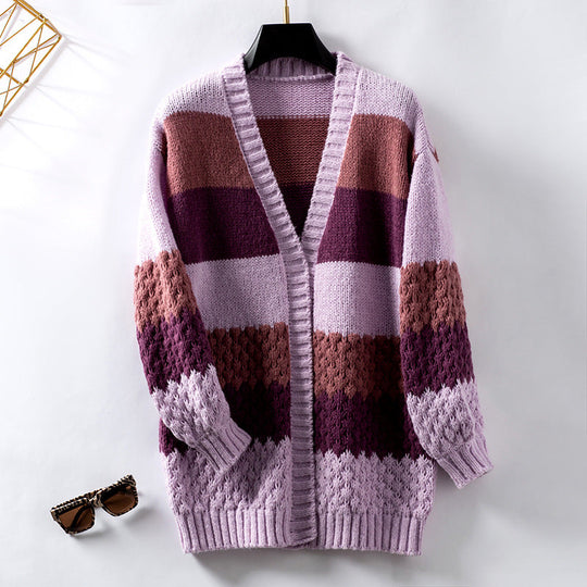 EB | Gestreifte Gemütliche Strickjacke