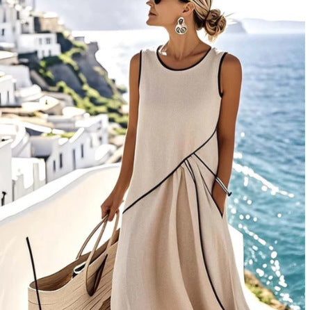 Damen Maxi-Kleid mit einzigartigem Wickeldesign EB