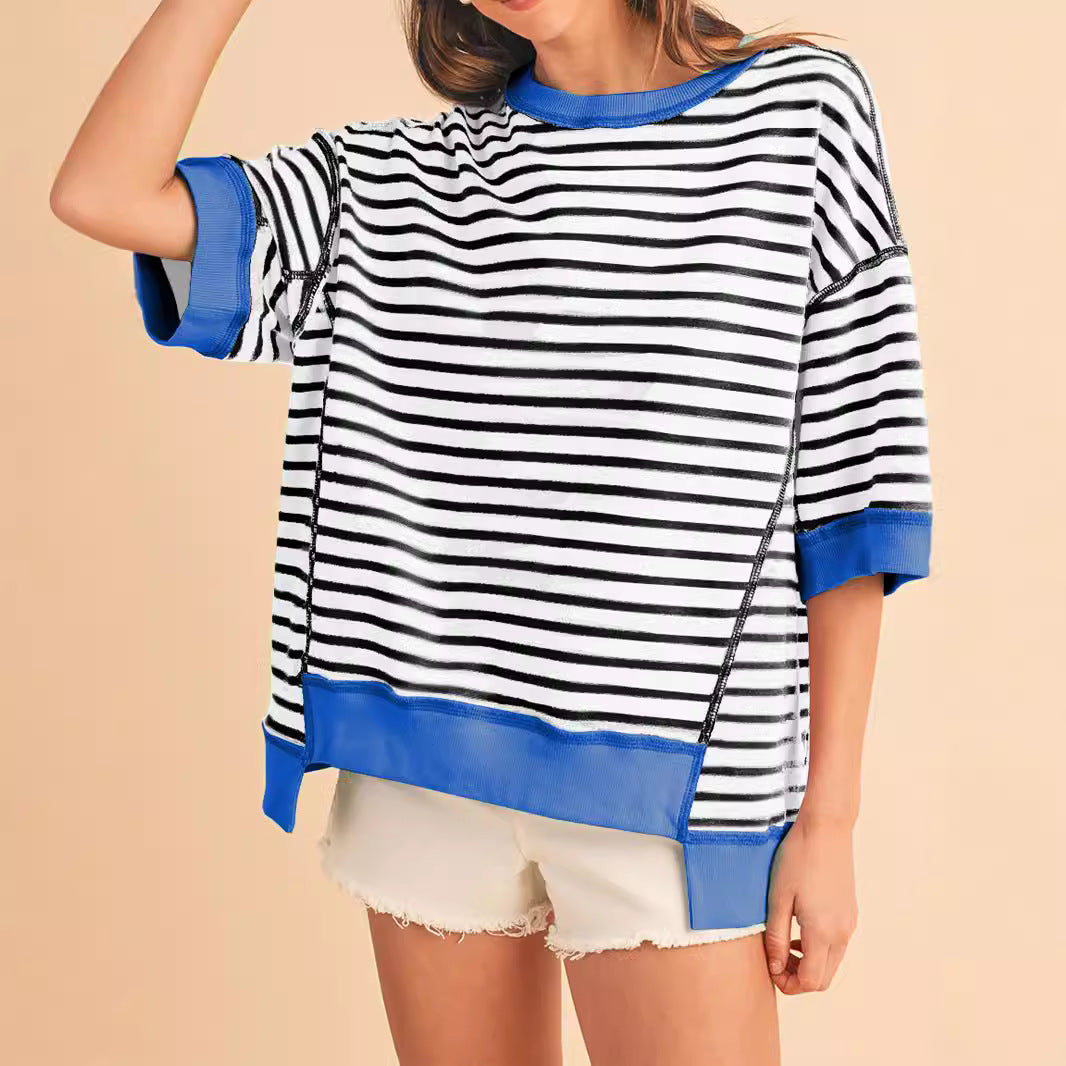 Damen Oversized Streifenpullover EB