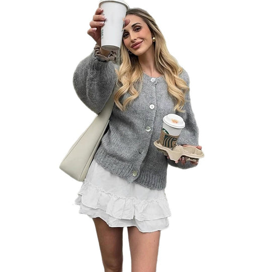 Damen kuscheliger Strickcardigan EB