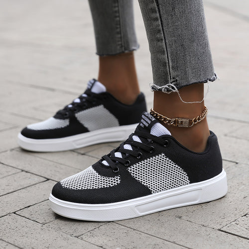 Damen Sportliche Leichtgewicht Sneakers mit atmungsaktivem Obermaterial EB