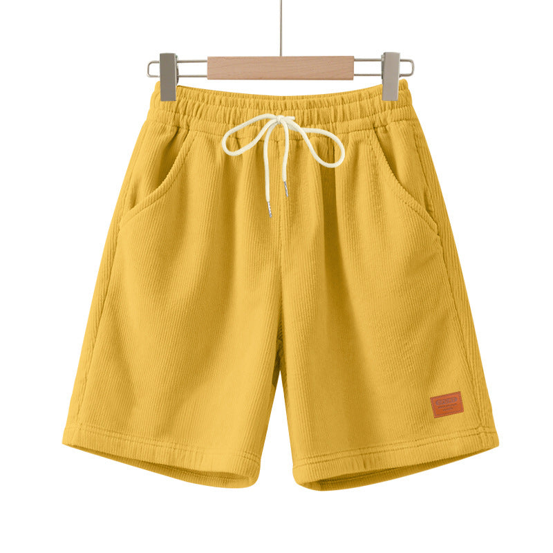 Herren nan lässige Bermudashorts aus feinstrukturiertem Baumwollmix mit elastischem Bund und Kordelzug EB
