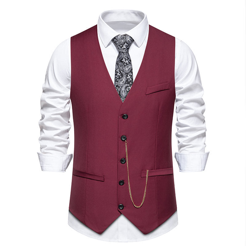 Herren elegante Anzugweste im klassischen Design mit modernen Akzenten EB