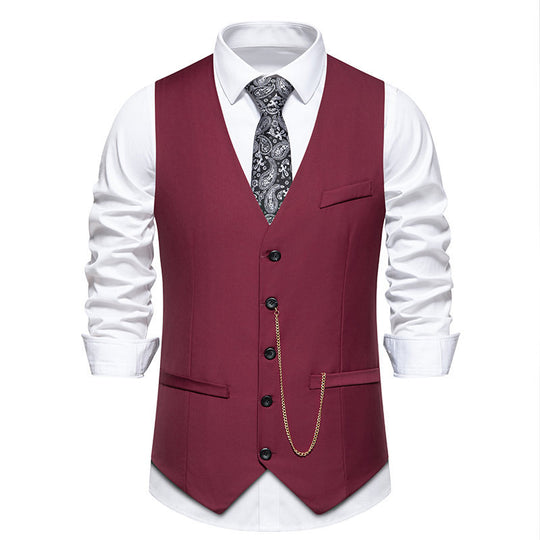 Herren elegante Anzugweste im klassischen Design mit modernen Akzenten EB