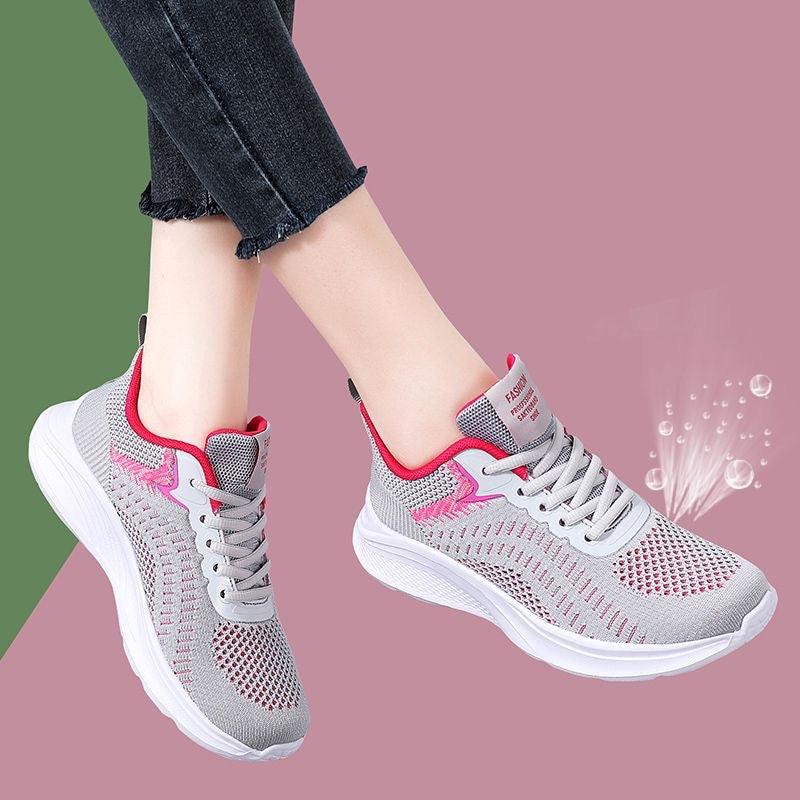 Damen Atmungsaktive Freizeitschuhe mit flexiblem Obermaterial und stoßdämpfender Sohle EB