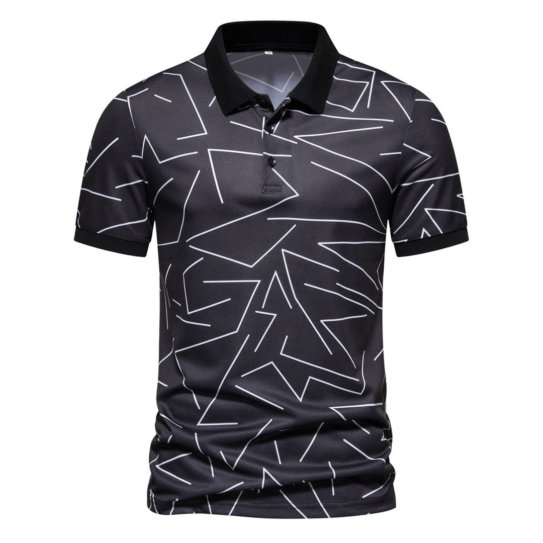 Herren Poloshirt mit modernem Grafikdesign EB