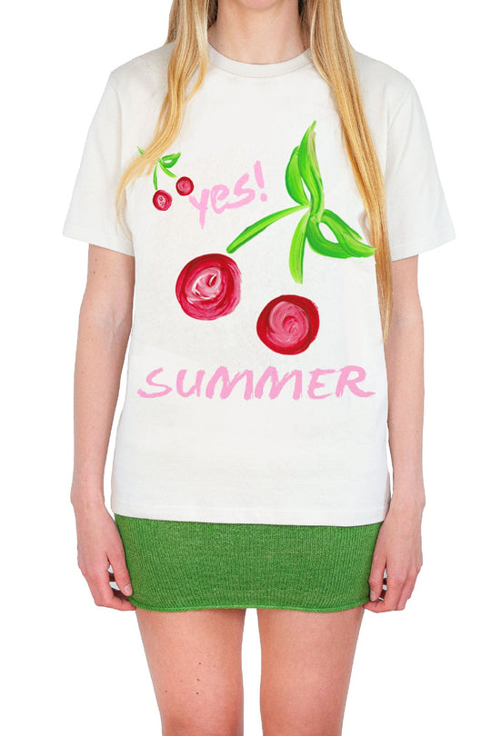 Damen T-Shirt mit farbenfrohem Motiv und kreativem Design EB