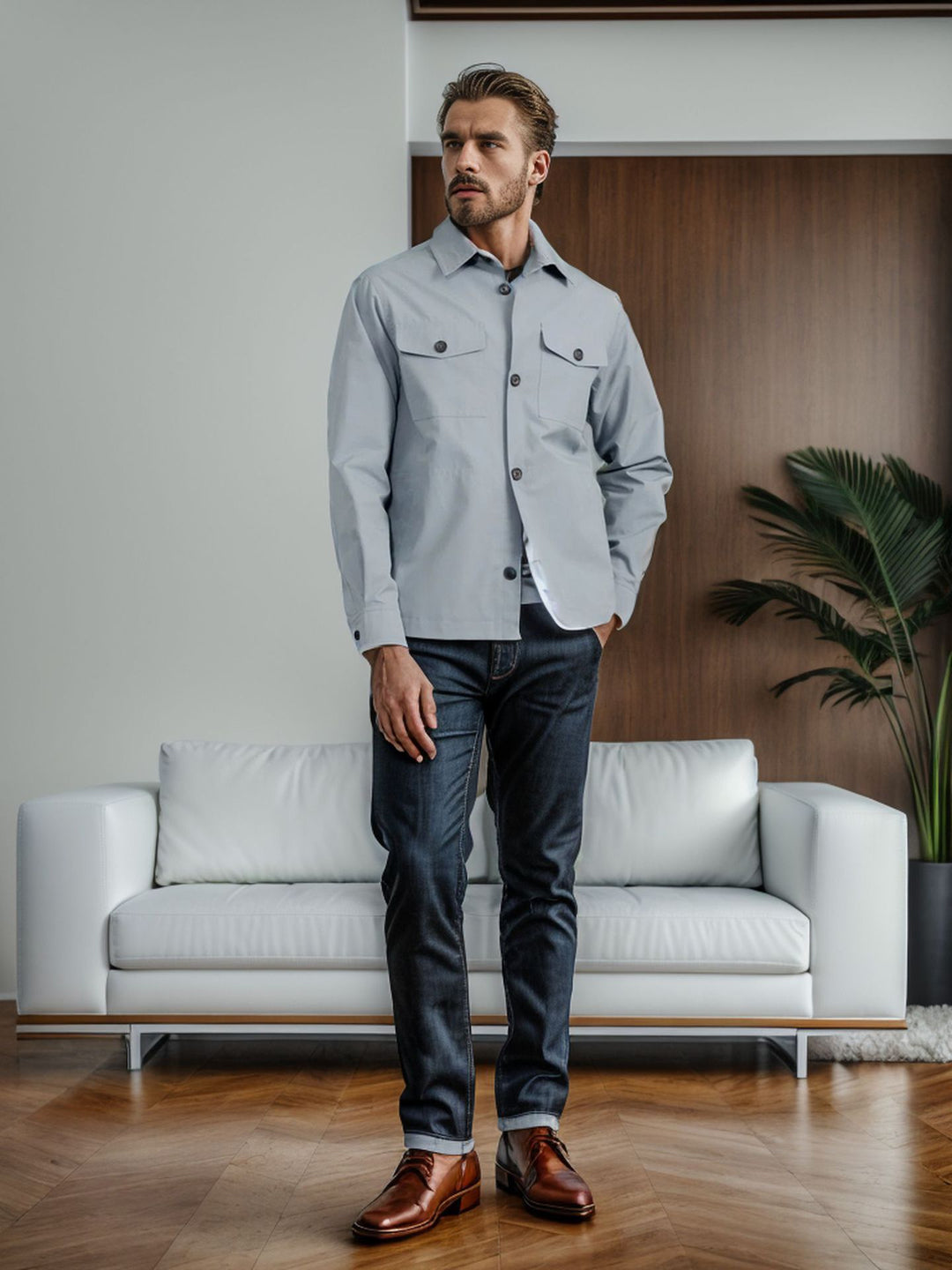 Herren lässige Utility-Jacke EB