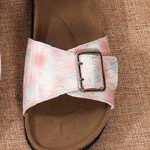 Damen Komfortable Riemchen-Sandalen mit modischem Schnallen-Design EB