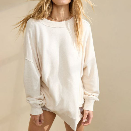 Damen Übergroßer Sweatshirt mit asymmetrischem Schnitt EB