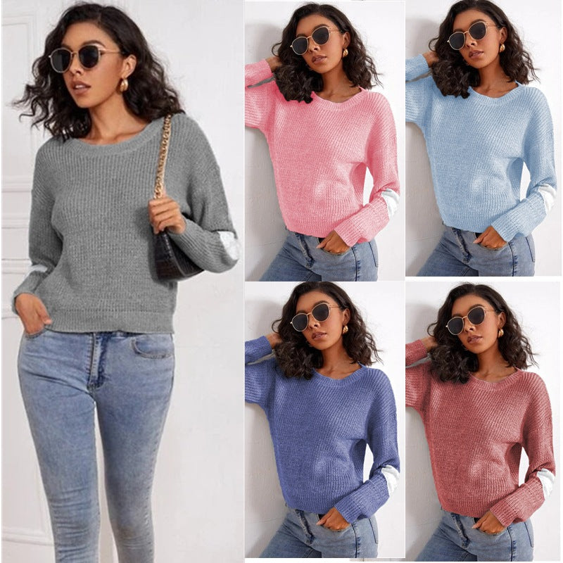 Damen Strickpullover mit modischem Schnitt EB