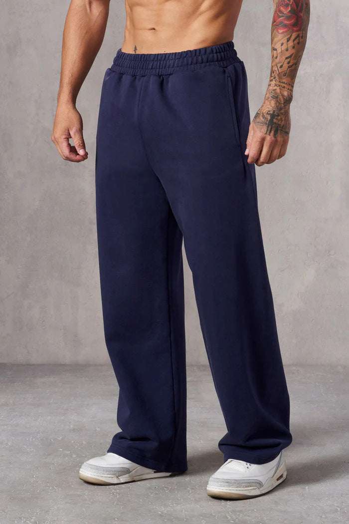Herren Baggy Jogginghose mit elastischem Bund und seitlichen Taschen EB