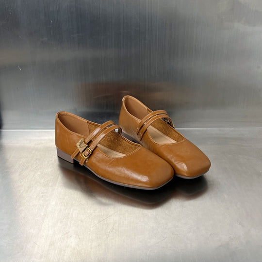 Damen Elegante Ballerinas mit doppeltem Riemendesign und komfortabler Innensohle EB