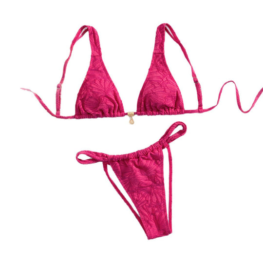 Damen Triangel-Bikini mit floralem Design EB