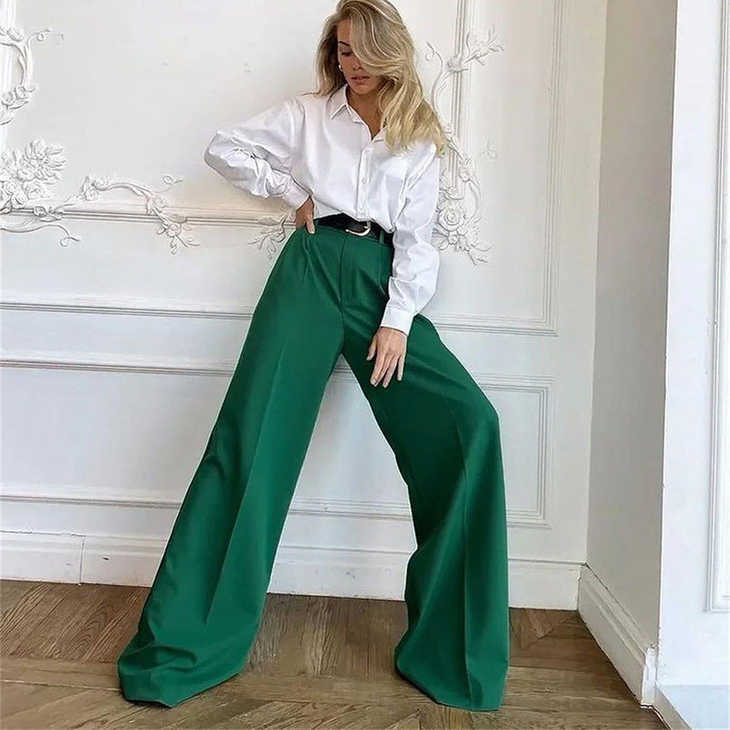 Damen Weite Palazzo-Hose mit eleganter Taillierung und modischem Schnitt EB