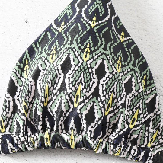Damen Triangel-Bikini mit verspieltem Knoten-Design EB