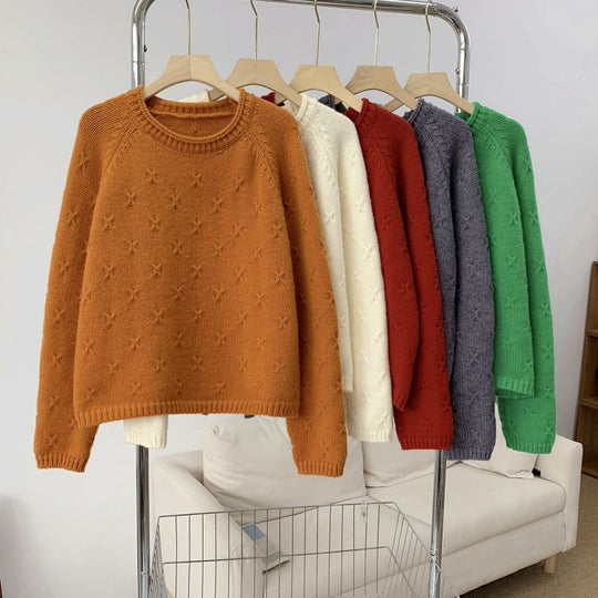 Damen Kuscheliger Strickpullover mit strukturiertem Muster EB
