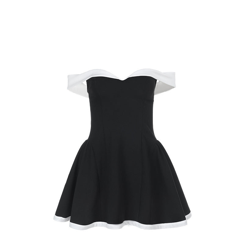 Damen Off-Shoulder Minikleid mit voluminösem Rock EB