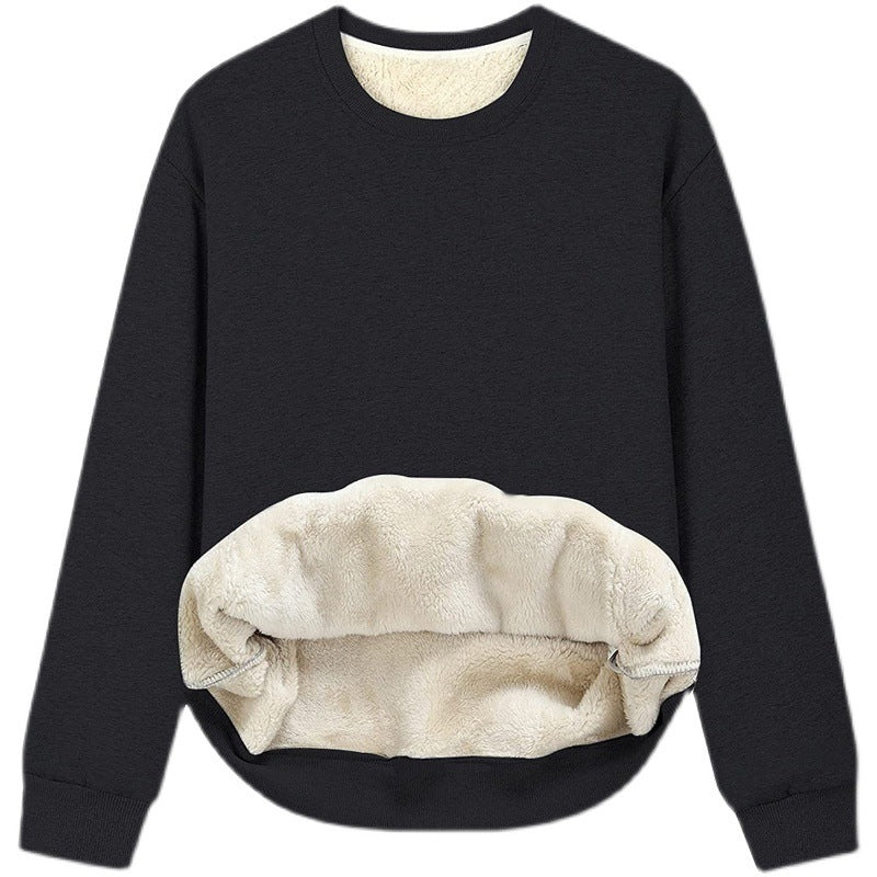 Damen Kuscheliger Sweatshirt mit weichem Innenfutter und Rundhalsausschnitt EB