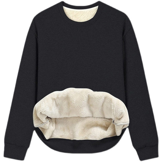 Damen Kuscheliger Sweatshirt mit weichem Innenfutter und Rundhalsausschnitt EB
