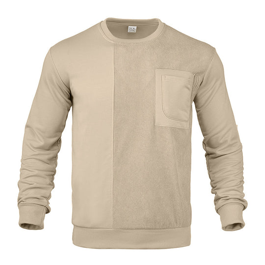 Herren modischer Sweatshirt mit strukturiertem Stoff und praktischer Tasche EB