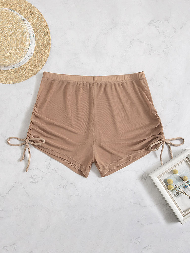 Damen Bequeme Badeshorts mit Rüschendetails EB