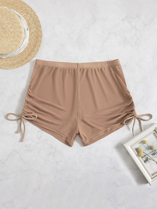Damen Bequeme Badeshorts mit Rüschendetails EB